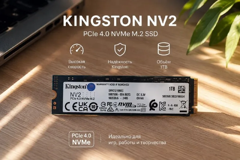 SSD M.2 NVMe Kingston 1TB, HDD 2TB 1