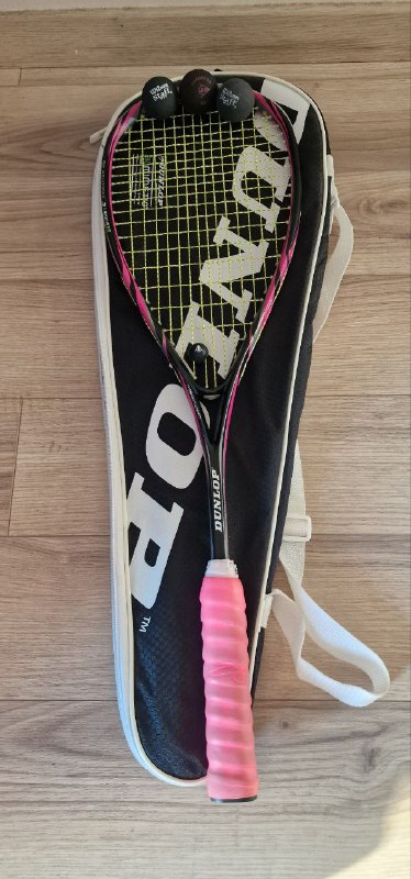 карбоновая ракетка для сквоша Dunlop + 3 мячика