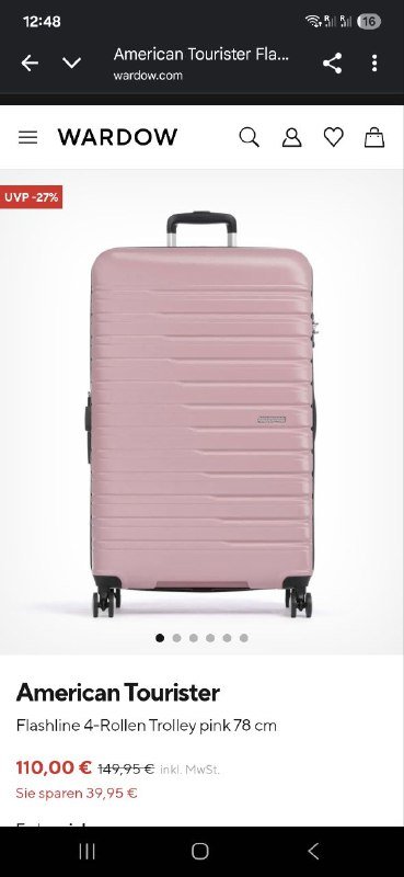 Чемодан American Tourister розовый