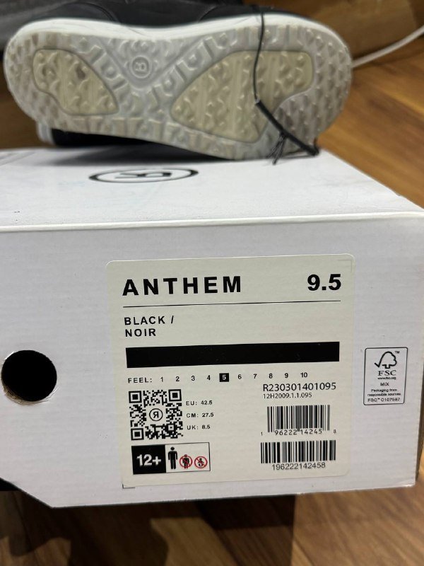 Ботинки для сноуборда RIDE ANTHEM размер 42,5 5