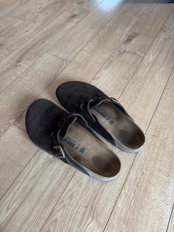 BIRKENSTOCK Boston Soft Footbed brown мужские тапочки 2