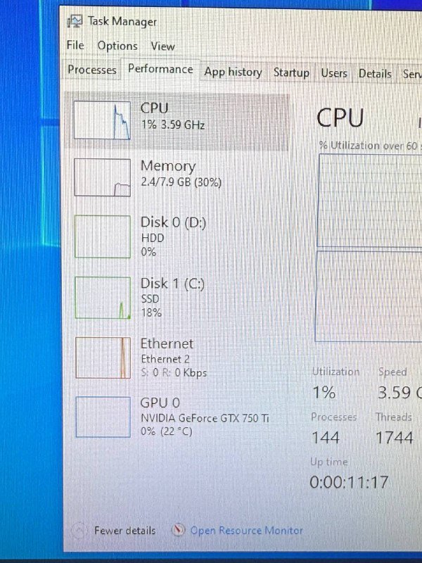 Системный блок Intel Core i3-8100, GTX 750 Ti, 8ГБ RAM, SSD+HDD 3
