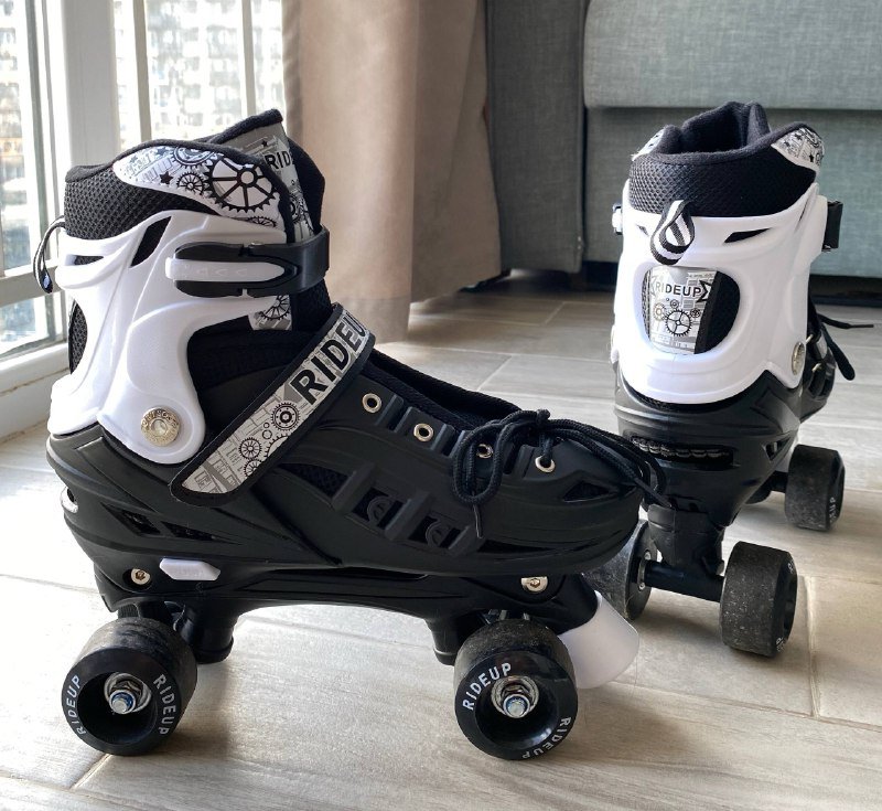 Ролики раздвижные квады 39-43 размер, наколенники 3