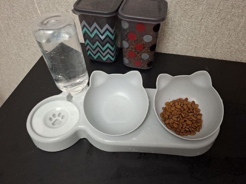 Кормушки для кошки с поилкой и мисками 2