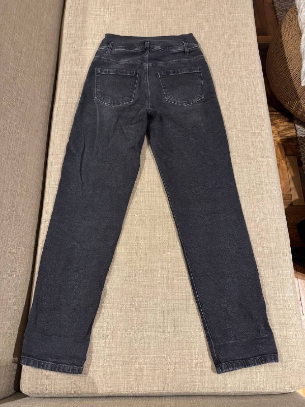 Джинсы для беременных темно серые размер S 2