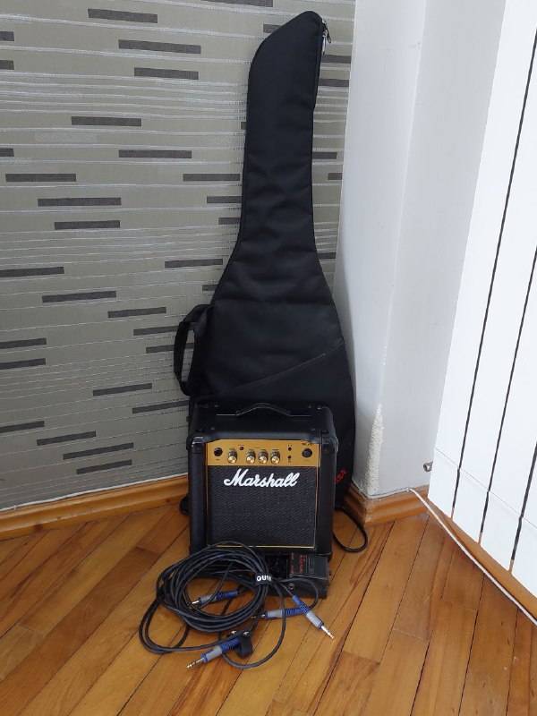 Fender Guitar with Marshall Amp and Accessories 3