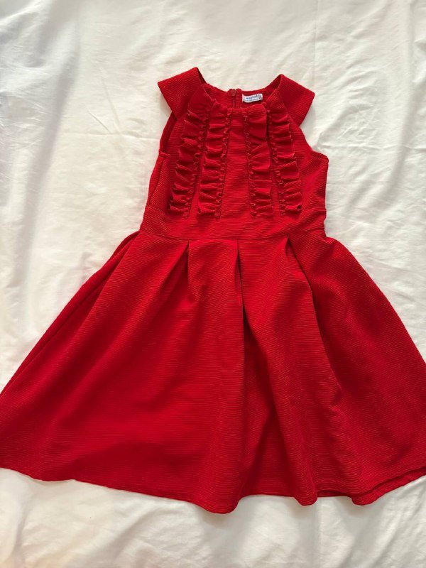 Розовое платье USP polo, Красное платье mayoral, Зара шуба 3