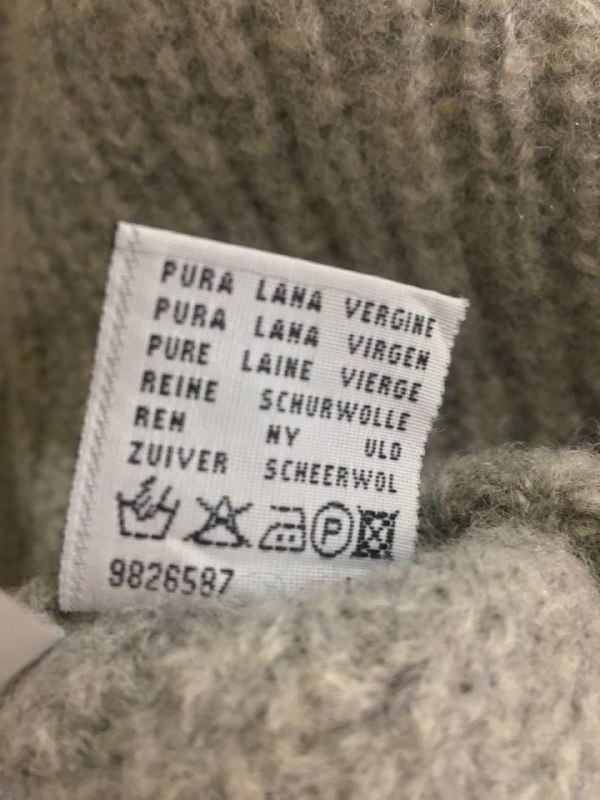 Унисекс серый свитер из шерсти, размер M-L, L-XL 4