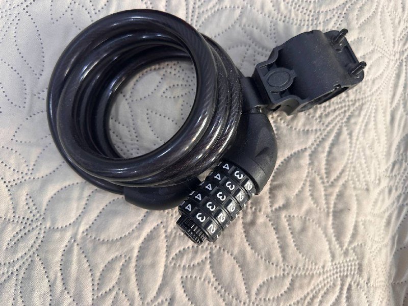 Велосипедный замок пятизначный код толстый шнур новый