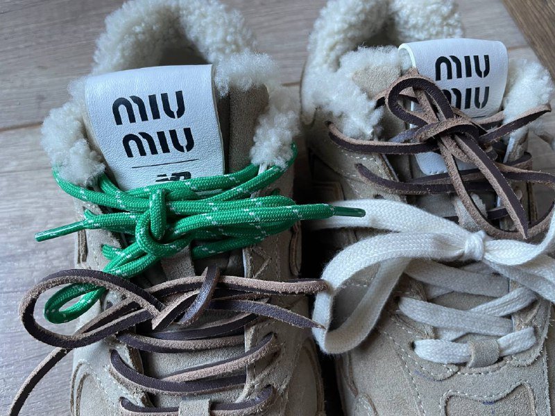 New Balance x Miu Miu кроссовки с мехом размер 36 2