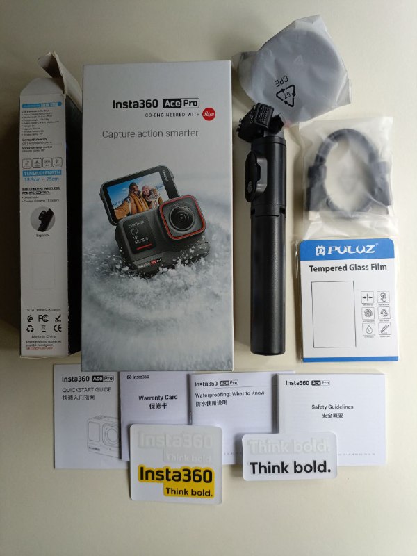 Камера Insta360 AcePro, трипод, защитные стёкла