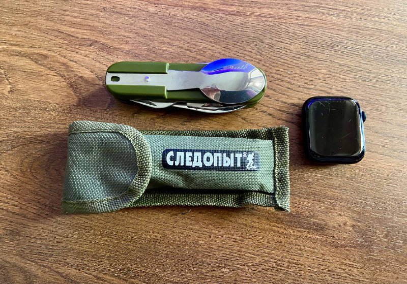 Туристический мультитул с ножом, ложкой, вилкой, штопором