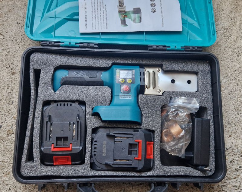 Сварочный утюг паяльник для пластиковых труб аккумуляторный 3