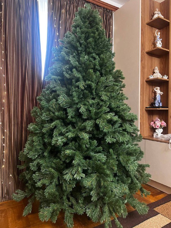 Пушистая искусственная елка 2.10 м силикон