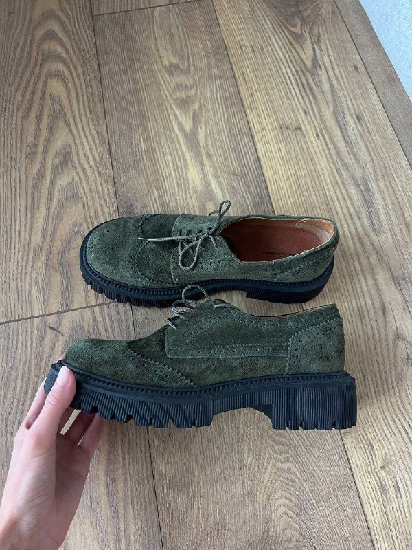 Замшевые лоферы на платформе Fabio Carboni размер 39