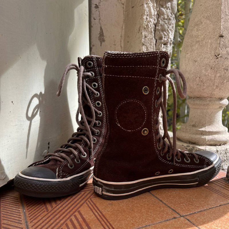 Высокие кеды Converse из замши коричневые 2