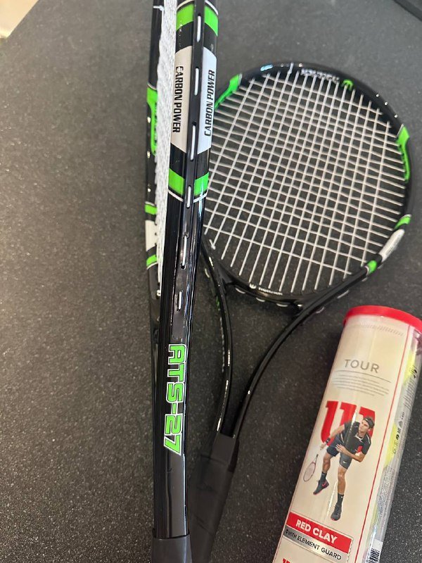 2 ракетки для большого тенниса с чехлом и мячами 2