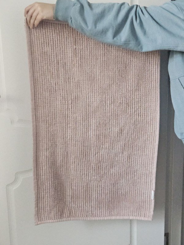 Ковёр в ванную светло-розовый 50x80 см 2