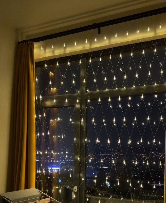 Гирлянда на окно LED 3х2-3 метра