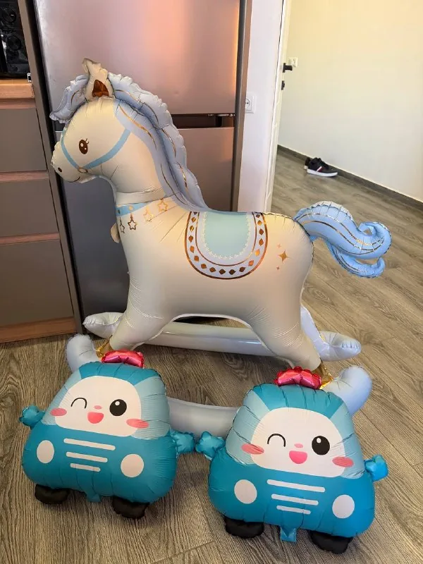Horse, toy cars