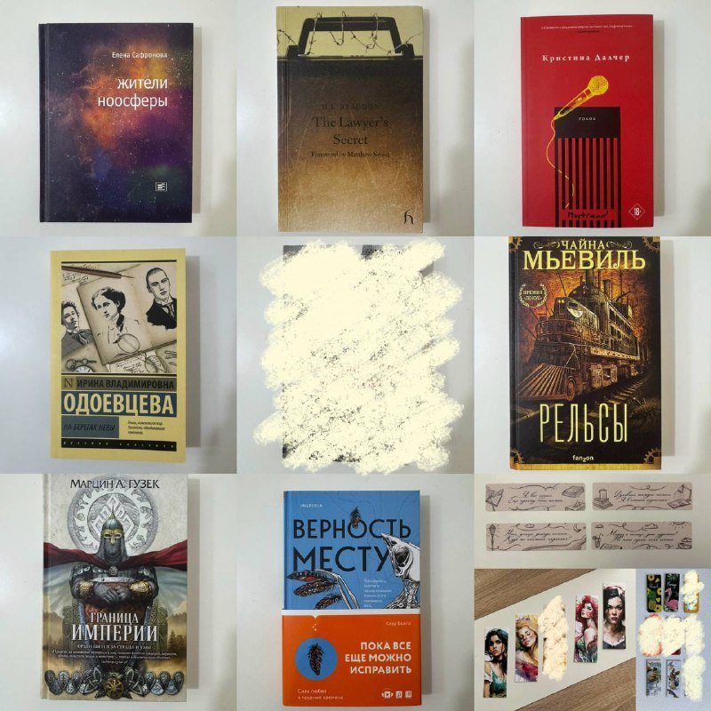 Книги Брэддон, Сафонова, Гузек, Далчер, Бойлз, Мьевиль, Одоевцева, закладки магнитные и бумажные