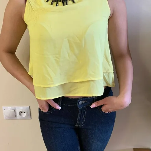 Yellow women's tank top, size M