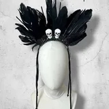 Вязаные тыквы, повязки с ушками, готические короны 4