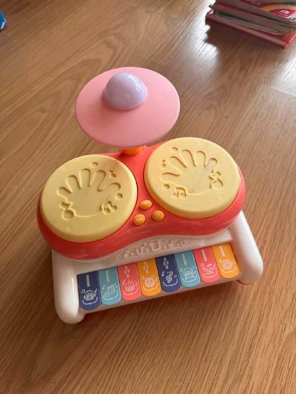 музыкальная игрушка барабан-пианино, игрушка динозаврик