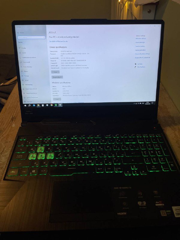 Игровой ноутбук ASUS TUF Gaming F15 i5-10300H GTX1650 32GB RAM 512GB SSD