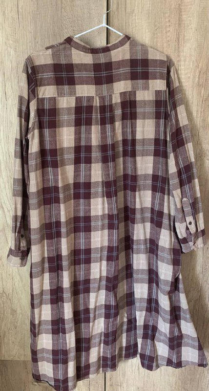 Платье фланель Uniqlo размер S свободное на М с карманами 6