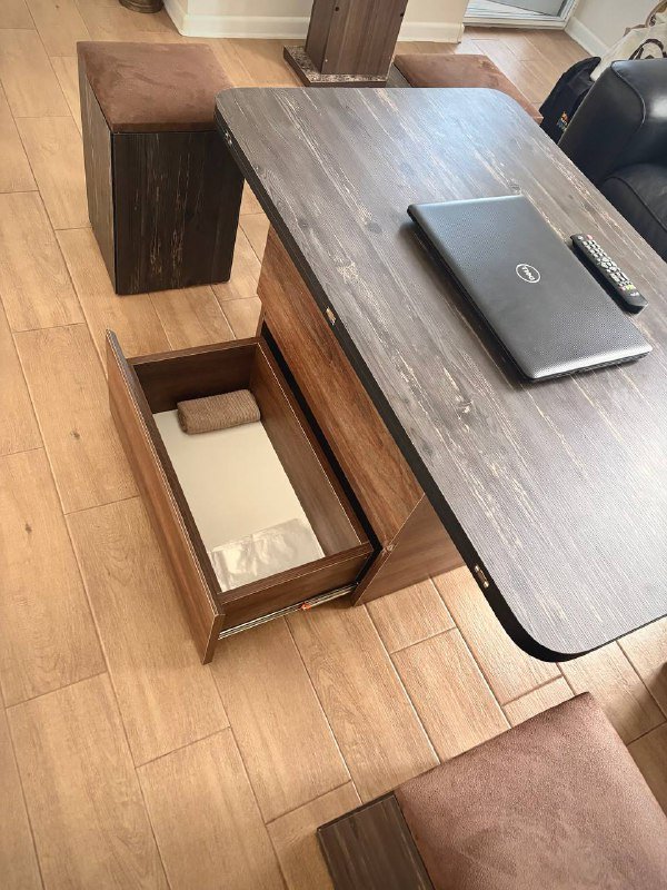 Стол трансформер с 4 стульями 5