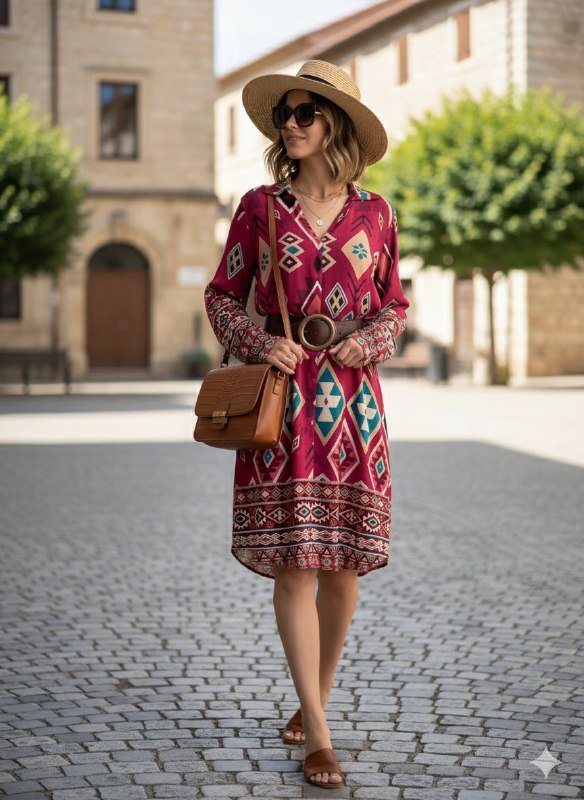 Платье-рубашка бохо-стиль 4