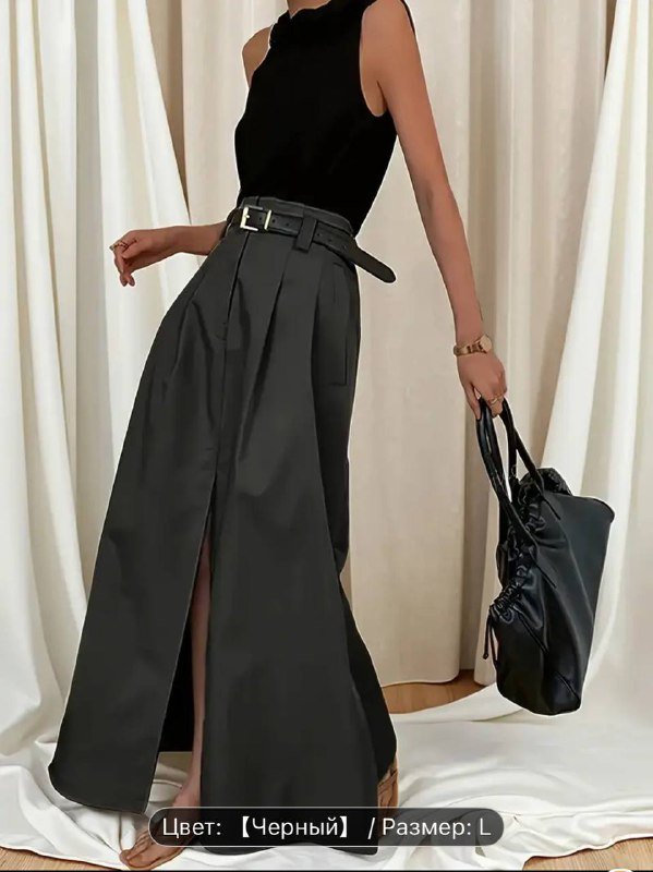 Юбка МАКСИ черная размер L 2