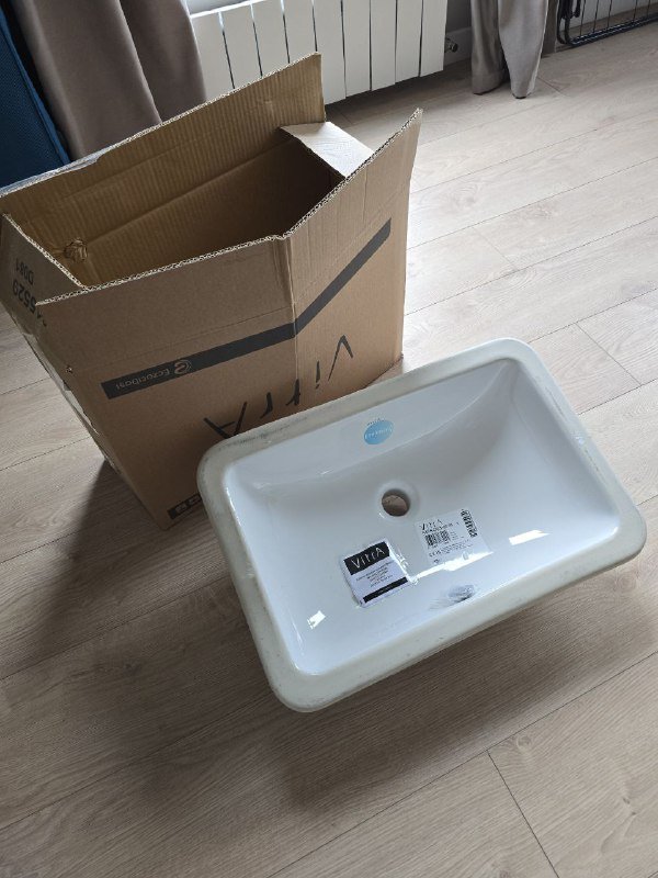 Встраиваемая белая раковина Vitra