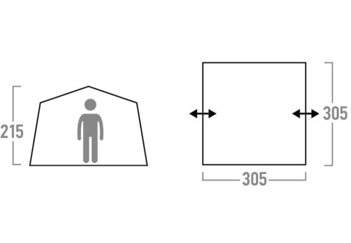 Кемпинговый тент шатер палатка 305×305см 4