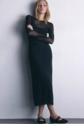 Черное платье сетка BeFree XS