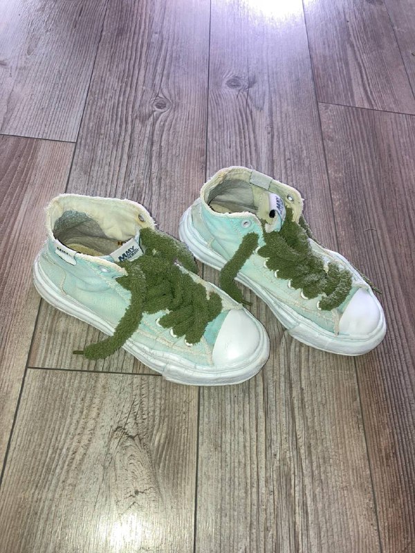 Maison Mihara OG Sole Over Dyed Hitop Sneaker LIGHT GREEN 41 2