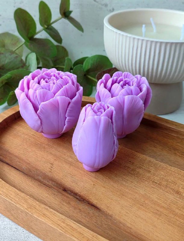 Молды силиконовые для творчества, цветы, бутоны, листья