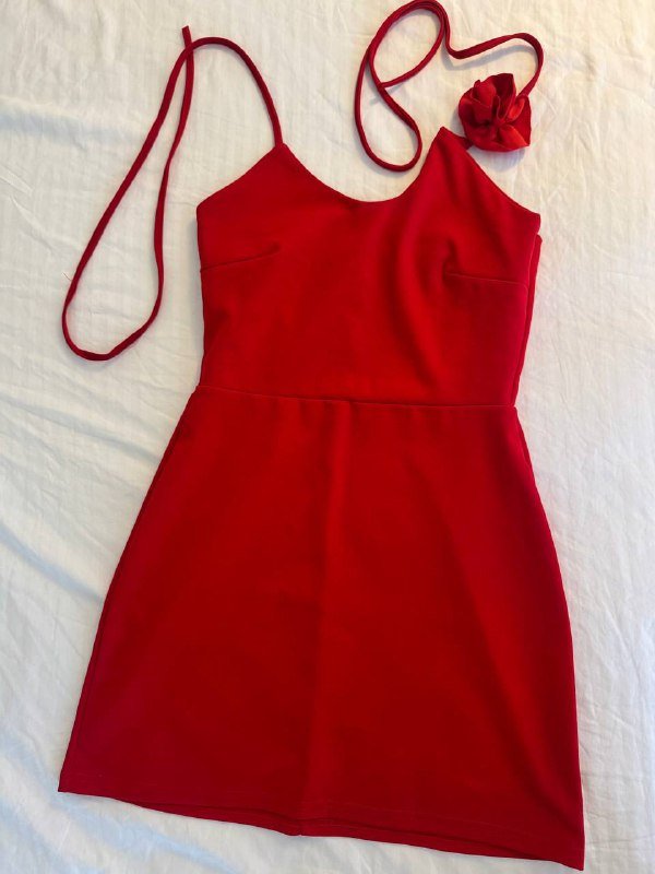 Красное женское платье размер М 3