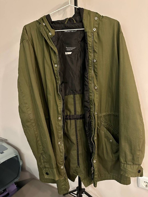 Куртка бутылочного цвета Zara XL, теплая рубашка XL 2