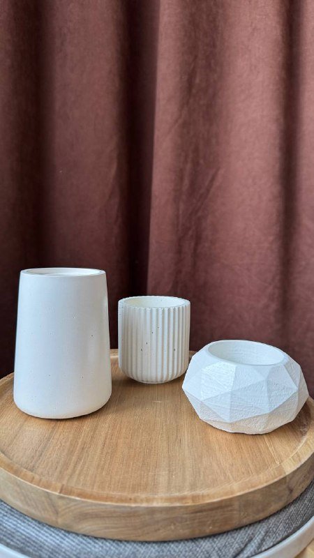 Вазы, подставки, подносики, подсвечники из бетона 2