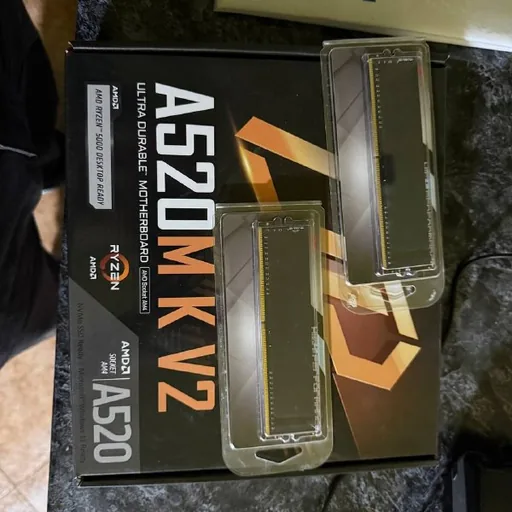 Материнская плата Gigabyte A520, оперативная память 2x8 DDR4 G Skill