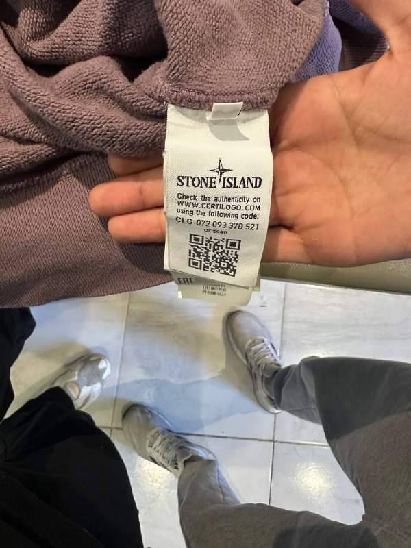Футболка лонгслив Stone Island пыльно-лиловый 4