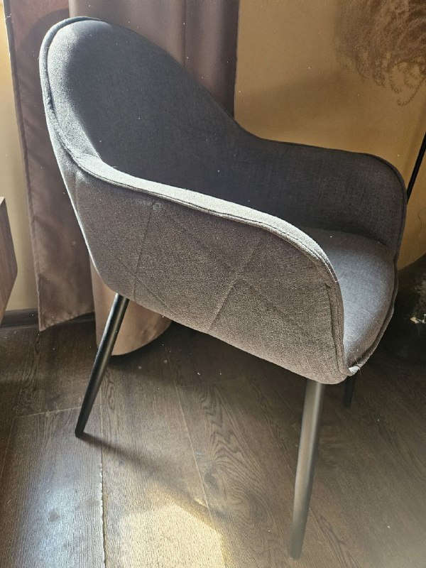 Кресло серое мягкое, Кресло плетеное Jusk 2