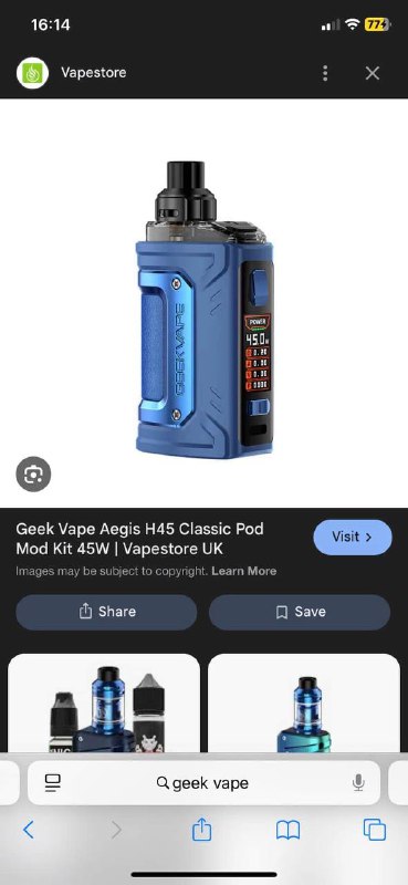 Geek Vape Aegis H45 Classic Pod Mod Kit 45W