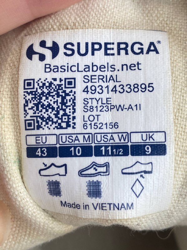 Кеды superga 43 размер 6