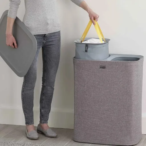 Корзина для белья Joseph Joseph Tota Twin 90L Grey