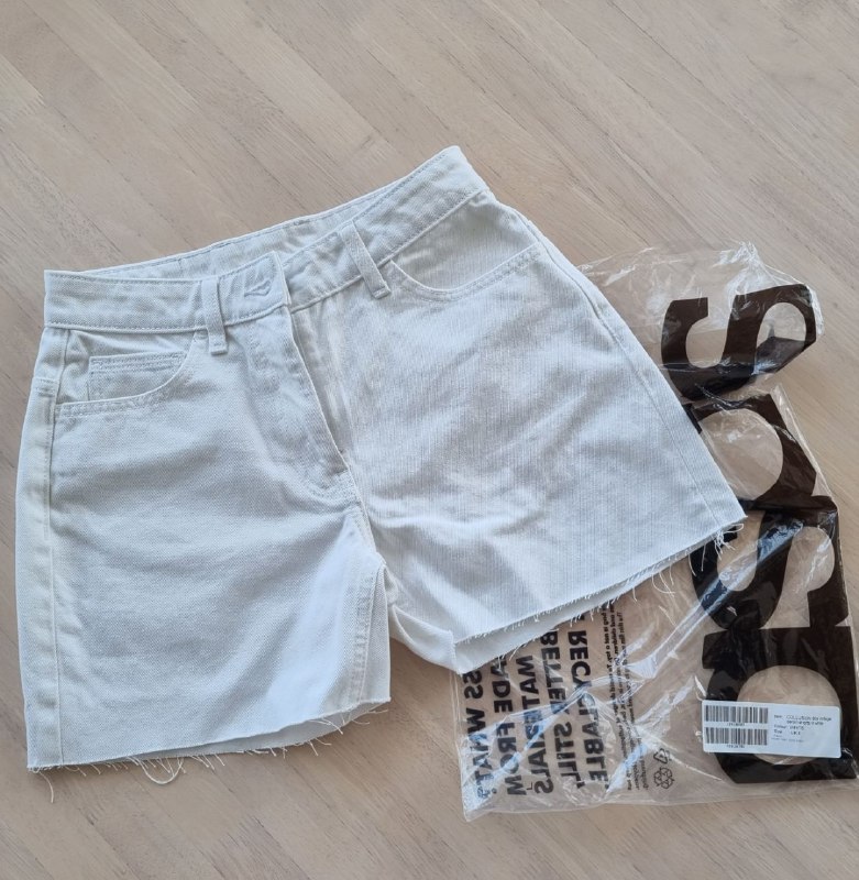 Белые джинсовые шорты asos, размер UK 8