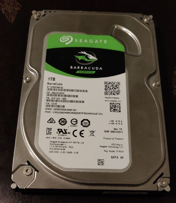 4TB WD Blue HDD, 1TB Seagate Barracuda HDD 2