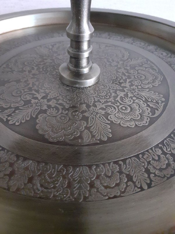 Двухъярусная металлическая подставка для конфет, фруктов, печенья 4